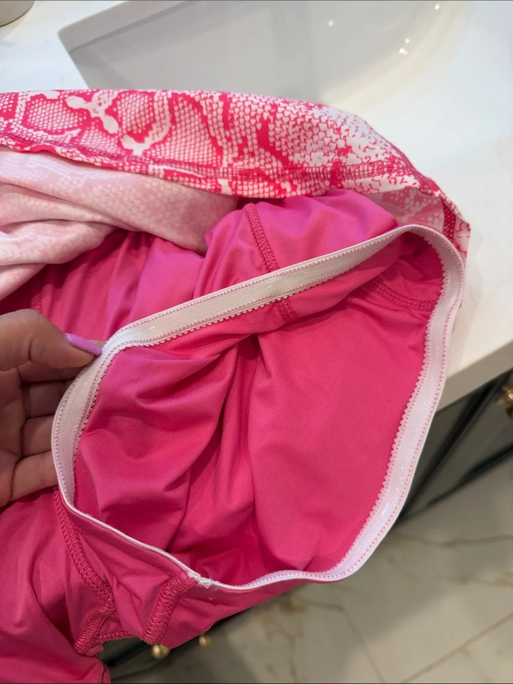 The Bubble Lifestyle Pink Snakeskin Skirt - Picture 4 of 5